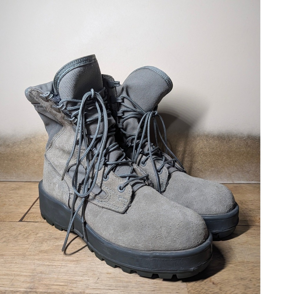 Wellco Air Force TW Sage Green Suede Military Flight Boots Vibram Sole Mens 7 R